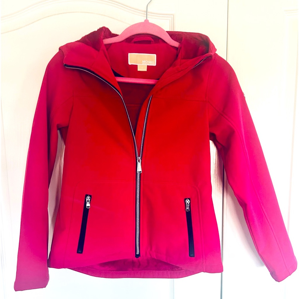 🌸Girls Michael Kors Bright pink jacket with hood 🌸Size 14